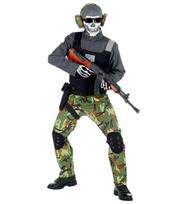 „SKELETONAS KARYS“ (kombinezonas, liemenė, kelių apsaugos, diržas, dėklas, kaukė, akiniai, ausinės)