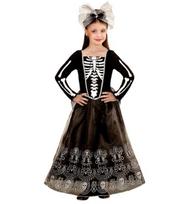 Karnavalinis kostiumas, Skeletas, Widmann, 2 dalys su suknele ir galvos apdangalu