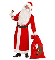 „SUPER DELUXE SANTA CLAUS“ aksomas (paltas su gobtuvu, pliušiniu apvadu, diržas su sagtimi)