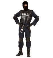 „SWAT OFFICER“ (kombinezonas, neperšaunama liemenė, diržas su dėklu ir rankine, kelių apsaugos, alkūnių apsaugos, kaukė)