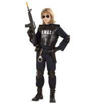 „SWAT OFFICER“ (kombinezonas, neperšaunama liemenė, diržas su dėklu ir rankine, kelių apsaugos, alkūnių apsaugos, kaukė)