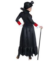 „VAMPIRESS“ (suknelė su ilgu paltu, kaklo papuošalu su žabo, mini cilindru)