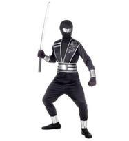 „VEIDRODINĖ NINJA“ (paltas, kelnės, liemenė su diržu, rankų apsaugos, kojų apsaugos, pirštinės, kaukė)