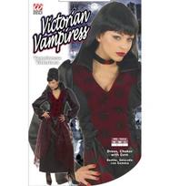 Karnavalinis kostiumas, Viktorijos laikų vampyrė, Widmann, 2 dalys su suknele ir vėriniu su brangakmeniu