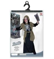 „ZOMBIE“ (chalatas su gobtuvu, holografiniai kaulai ant krūtinės, diržas)