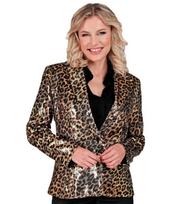 „ŠVARTINIS MADINGAS ŠVARKAS“ (gyvulinio stiliaus leopardo rašto blizgučiais puoštas švarkas)