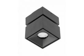 LED šviestuvas Bianco CP, 8W, 680lm, 2700/3300 / 4000K, kvadratas, juodas, LD-BNCC8WKC-NB, GTV