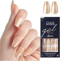 Dirbtiniai nagai KISS Gel Fantasy Allure MoonBeam vidutinio ilgio karsto formos, 3D dizainas, ilgalaikiai