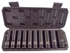 Galvutės smūginės ilgos plonasienės 1/2″, 10 vnt. 10-24mm