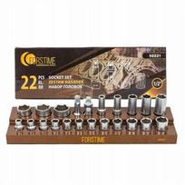 Galvučių rinkinys 6 gr, 22 elementai, 1/2" DR FORSTIME FT-50221(56852)