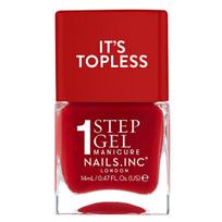 Nagų lakas „Nails It´s Topless“ 1 žingsnio gelis, ilgai išliekanti raudona spalva, 14 ml