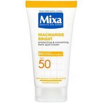 Veido kremas Mixa Niacinamide Bright SPF 50 nuo tamsių dėmių, drėkinamasis