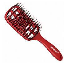 Stačiakampis plaukų šepetys Dtangler Dry Blow GLOW AND GO Red Scarlett nailoniniai šereliai