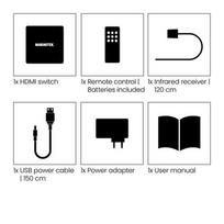 Marmitek Connect 350 UHD 2.0 - 4K 60Hz HDMI switch - 5 in / 1 out