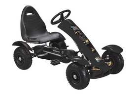 Juodas pedalinis gokartas F618 vaikams