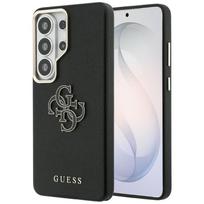 GUESS case for SAMSUNG S26 Ultra GUHCS26L5PS4RGGK (Grained, Big 4G Metal Logo), black
