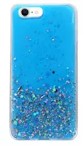 Fusion Accessories Fusion Glue Glitter Back Case Silicone Case for Apple iPhone 12 Pro Max, Blue