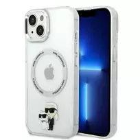 Karl Lagerfeld MagSafe Compatible Case, IML Karl and Choupette NFT for iPhone 14, Transparent