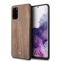 Mercedes MEHCS67VWOLB S20+ G985 hard case, brown | Walnut Wood Line