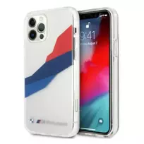 BMW BMHCP12LSKTGT iPhone 12 Pro Max 6.7" Transparent Hard Case, Motorsport Tricolor