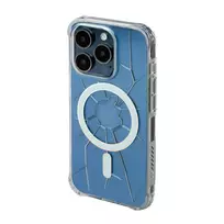 KINGXBAR MagSafe PQY Crack Series Silicone Case for iPhone 15 Pro - Transparent