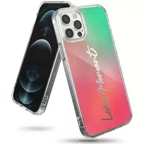Ringke Fusion Design PC Case with TPU Bumper for iPhone 12 Pro Max, pink-green (GNAP0028)