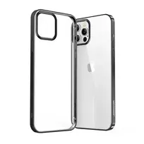 Joyroom New Beautiful Series ultra-thin case with electroplated frame for iPhone 12 Pro Max, black (JR-BP796)