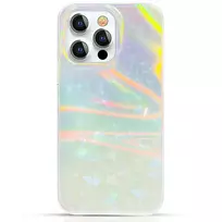 KINGXBAR Shell Series luxury elegant phone case for iPhone 13 Pro in pearl-mint