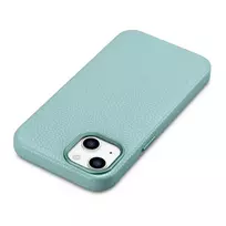 iCarer Litchi Premium Leather Case for iPhone 14, Magnetic Leather Case with MagSafe, Green (WMI14220709-GN)