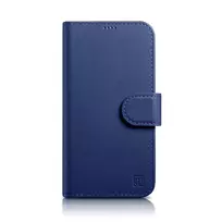 iCarer 2-in-1 Wallet Case Cover for iPhone 14 Plus, Anti-RFID Leather Flip Case, Blue (WMI14220727-BU)