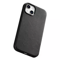 iCarer Case Leather cover for iPhone 14 Plus, genuine leather case, black (MagSafe compatible)