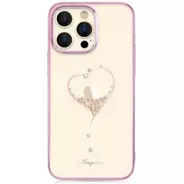 KINGXBAR Wish Series case for iPhone 14 Plus, decorated with pink crystals