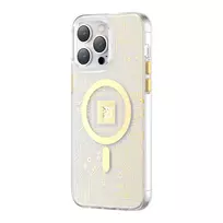 KINGXBAR PQY Geek Series magnetic case for iPhone 14 Plus, MagSafe, gold