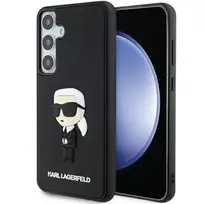 Karl Lagerfeld Original Pouch Hardcase 3D Rubber Ikonik KLHCS24M3DRKINK for Samsung Galaxy S24 Plus, black
