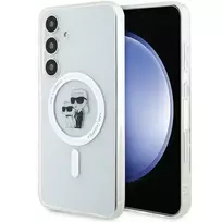 Karl Lagerfeld Original Pouch Hardcase IML Karl AND Choupette MagSafe KLHMS24SHGKCNOT for Samsung Galaxy S24 transparent