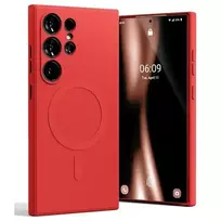 Mercury MagSafe Semi-Silicone Case for Samsung Galaxy S24 Ultra G928, red