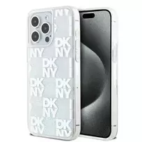 DKNY DKHCP15XLCPEPT iPhone 15 Pro Max 6.7" white | hardcase with Liquid Glitter Multilogo