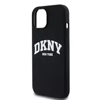 DKNY DKHMN61SNYACH iPhone 11 | Xr 6.1" black hard case with Liquid Silicone White Printed Logo and MagSafe