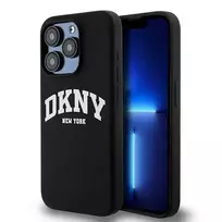 DKNY DKHMP14LSNYACH iPhone 14 Pro 6.1" black | black hard case Liquid Silicone White Printed Logo MagSafe