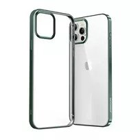 Joyroom New Beautiful Series ultra-thin case with electroplated frame for iPhone 12 Pro Max, green (JR-BP796)