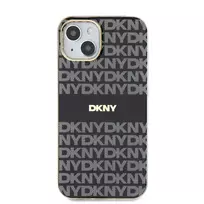 DKNY PC|TPU Repeat Pattern Tonal Stripe MagSafe Case for iPhone 13, Black