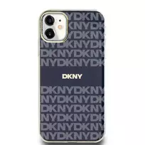 DKNY PC|TPU Repeat Pattern Tonal Stripe MagSafe Case for iPhone 11, Blue