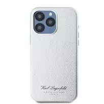 Karl Lagerfeld Grained PU Hotel RSG Case for iPhone 15 Pro Max in Grey