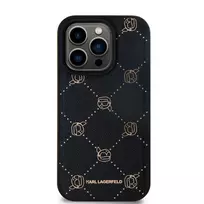 Karl Lagerfeld PU Karl Patterned MagSafe Case for iPhone 15 Pro Max in Black