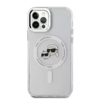 Karl Lagerfeld IML K AND CH Metal Frame MagSafe Case for iPhone 12|12 Pro, Transparent
