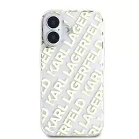Karl Lagerfeld IML Electroplated Repeated Logo Case for iPhone 16 in Gold