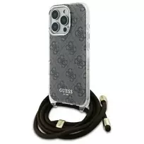 GUESS GUHCP16XHC4SEW iPhone 16 Pro Max 6.9" brown hardcase crossbody cord with 4G print