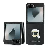 Karl Lagerfeld Original Case Saffiano Monogram KLHCZF6PGKSKIHK for Samsung Galaxy Z Flip 6 in black