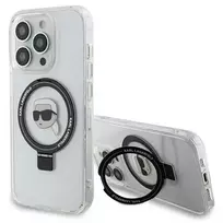 Karl Lagerfeld KLHMP15LHMRSKHH iPhone 15 Pro 6.1" white | white hard case with Ring Stand, Karl Head, MagSafe