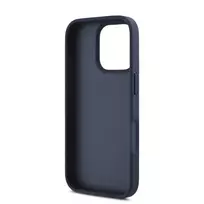 DKNY PU Leather Repeat Pattern Tonal Stripe Case for iPhone 16 Pro, Blue
